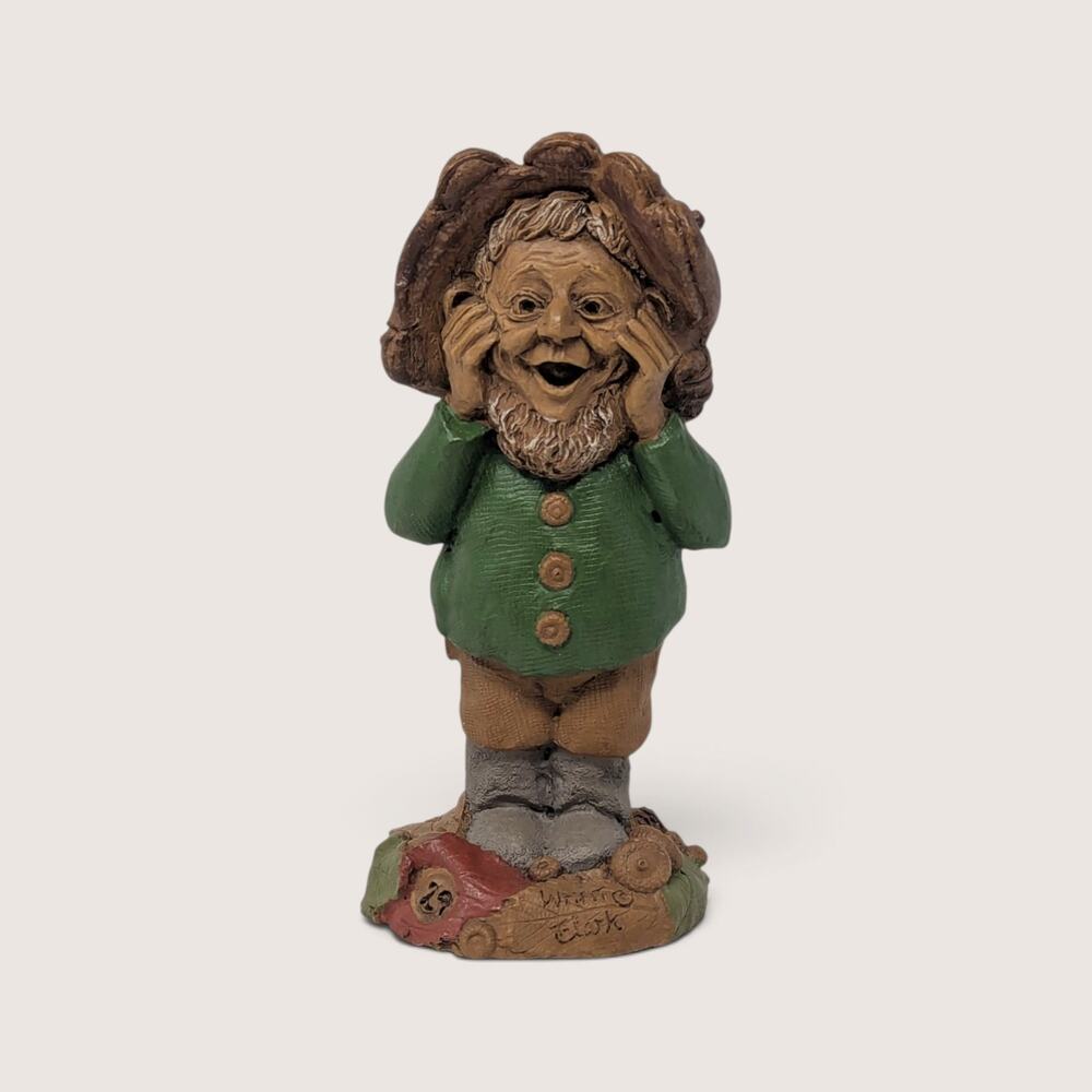 Vintage Tom Clark Gnome What Figurine Signed Cairn Studio Resin